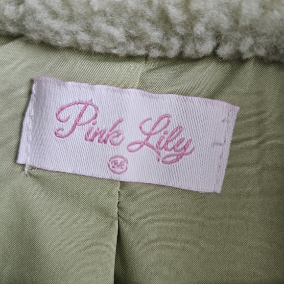 Pink Lily Free People Inspired Slopes Cozy Fleece Outdoor Jacket In Light Green - Picture 3 of 6